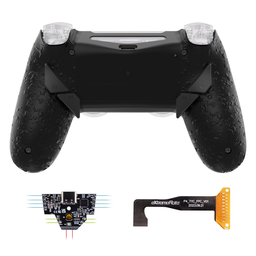 Dawn Type-C Version Remap Kit for PS4 Slim Pro Controller-4 Back Buttons & Shell