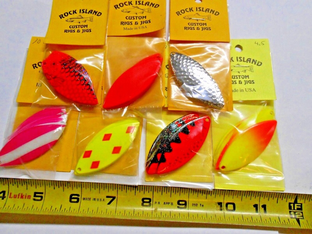 Willow Leaf Spinner Blades # 4.5 10 CT