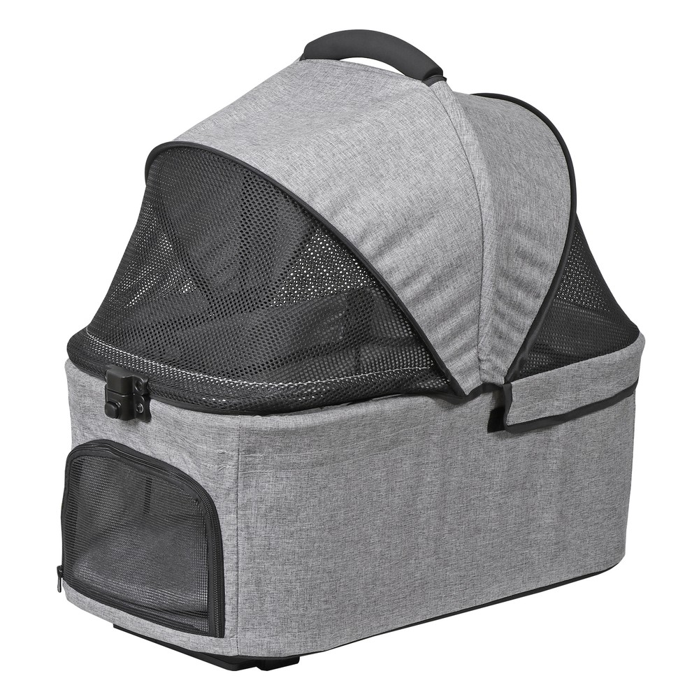 Dog Stroller Cat Stroller 3-in-1 Multifunctional 4 Wheels Lightweight Foldable