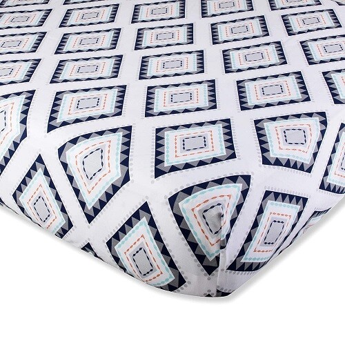 Wendy Bellissimo Sawyer Collection 7Pc Crib Bedding Set Include Sheets/Blanket