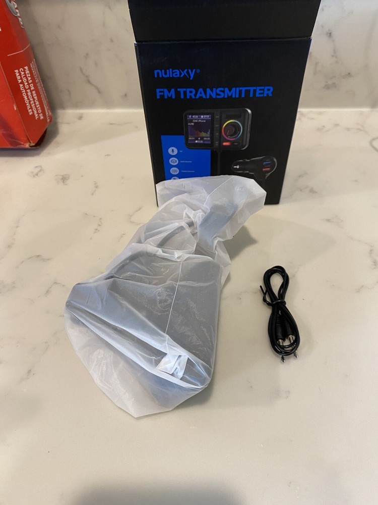 Nulaxy Bluetooth FM Transmitter for Car, Wireless Car Bluetooth Adapter V5.0 .