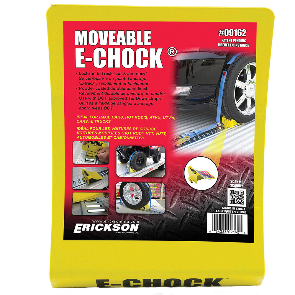 Erickson 09162 E-Track Moveable E-Chock Wheel Chock 1Pc