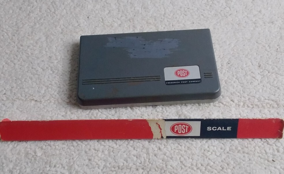 Post Techmaster Drafting Instruments 1143 w/ 12" Scale Wooden Ruler