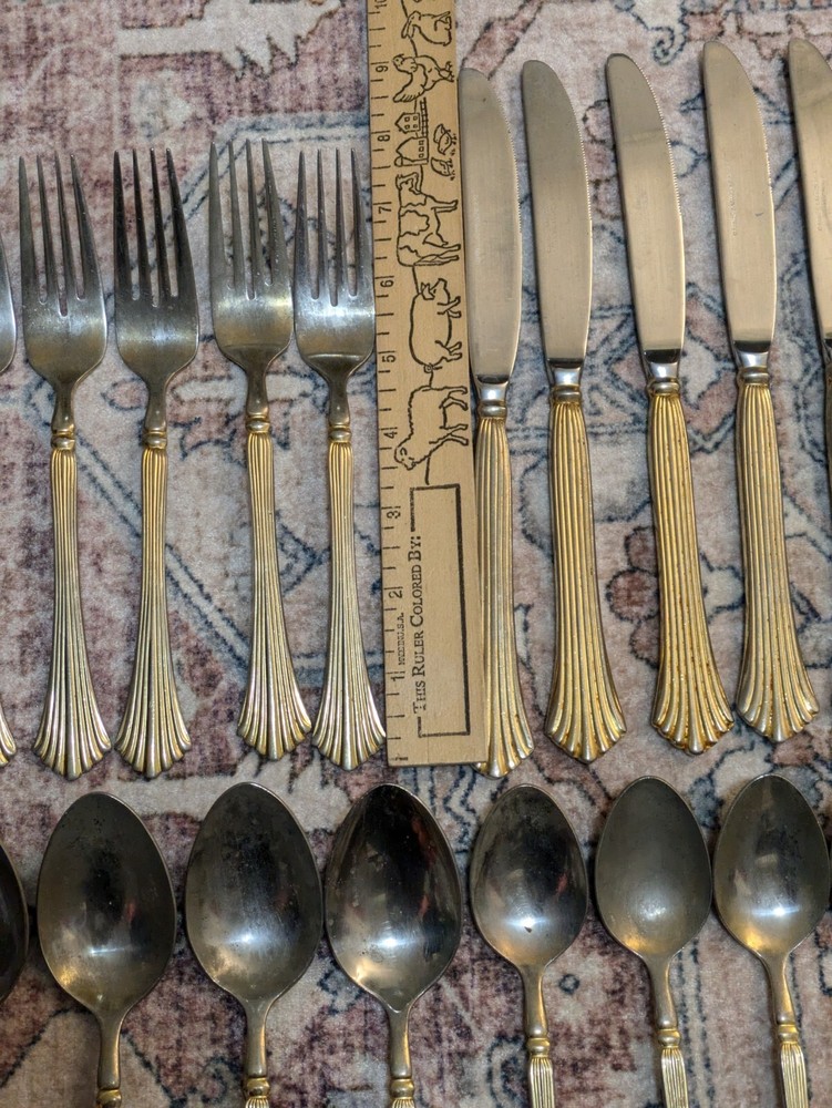 LOT Reed And Barton ESTORIL Stainless Flatware USED/TARNISHED