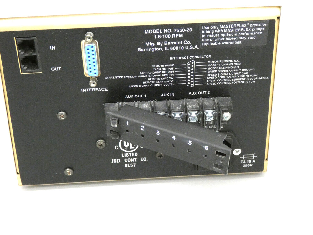 Cole-Parmer Masterflex Computerized Pump Drive 7550-20, 100RPM