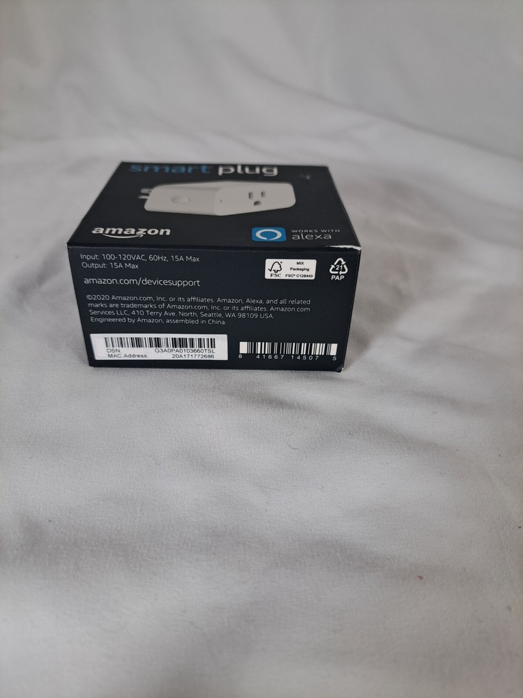 Amazon Smart Plug - Works With Alexa - Voice Control - New In Box