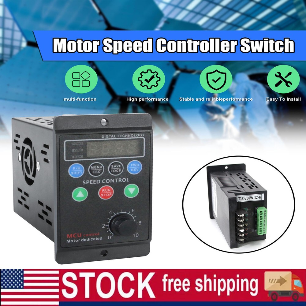 Single To 3 Phase 750W 1HP 110/220V Variable Frequency Drive Inverter VFD VSD