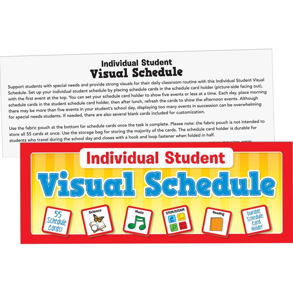 Individual Student Visual Schedule 1 Holder 55 Cards Classroom Routine