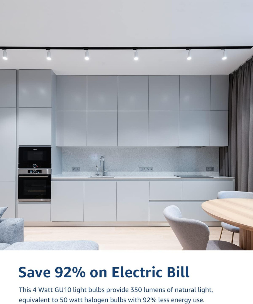 LE GU10 LED Light Bulbs Non-Dimmable, 5000K Daylight White GU10 Bulb Replacement