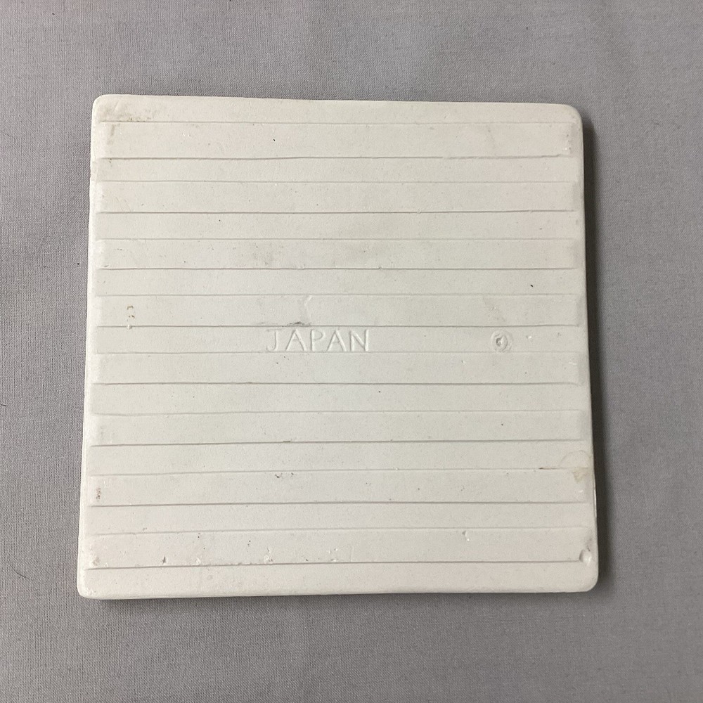 Vintage Ceramic Tile Blue Fruit Japan 6" Square