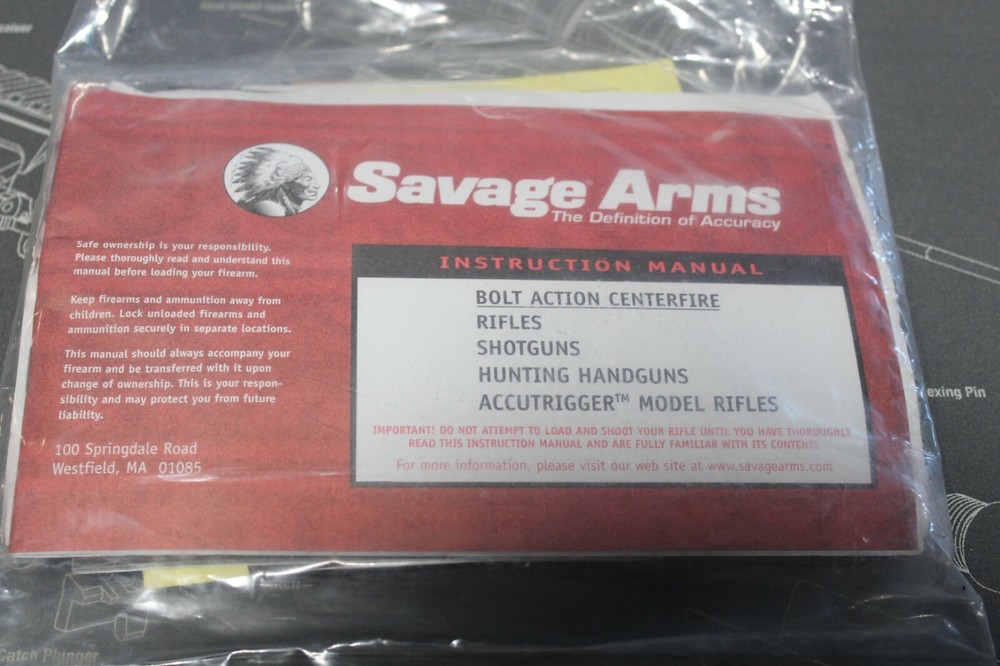 Savage Centerfire Rifle Owner's Packet