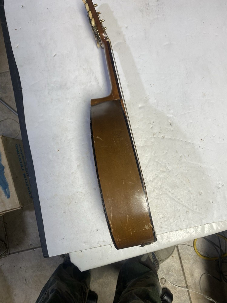 Vintage Mandolin Unbranded Unknown Missing String As Is No Crack Solid