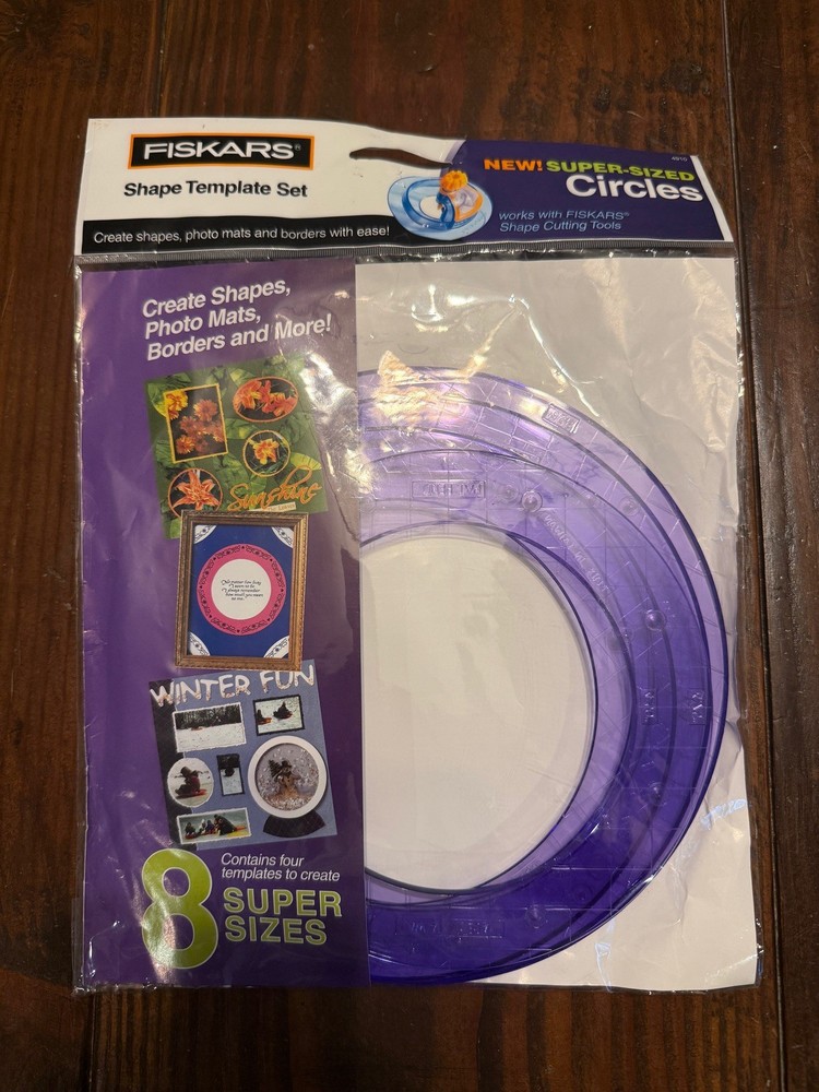 Fiskars Super Sized Circles & Ovals Shape Template Set 4910 Complete
