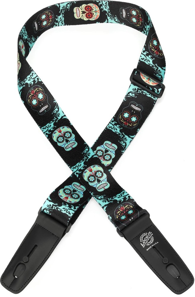 Lock-It Straps Plush Poly Strap - Sugar Skull