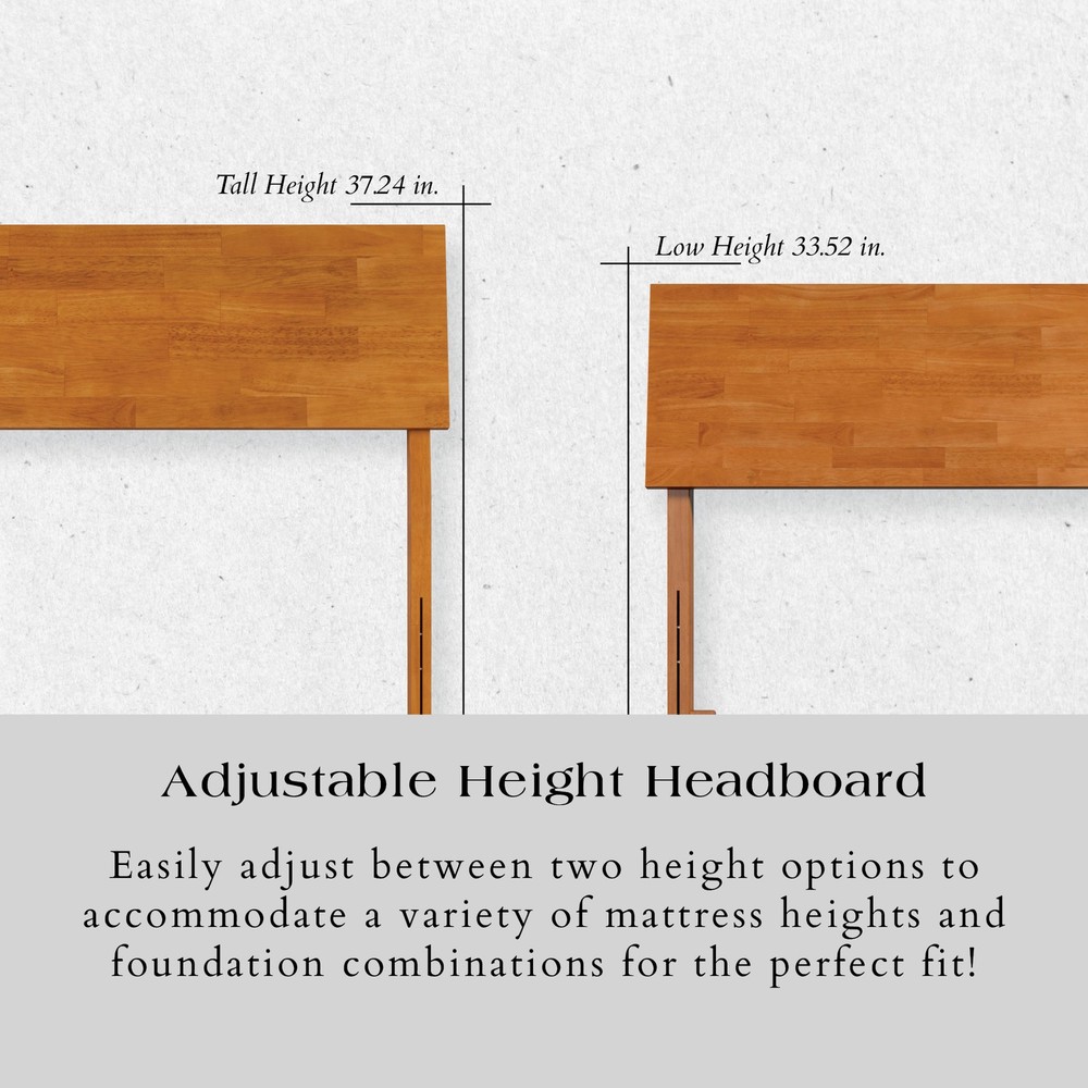 Bradford Queen Solid Wood Headboard in Light Toffee