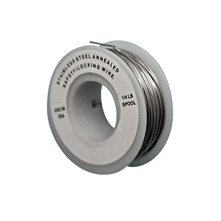 STAINLESS STAINLESS SEIZING (LOCKING) WIRE, 0.020" X 1/4 LB