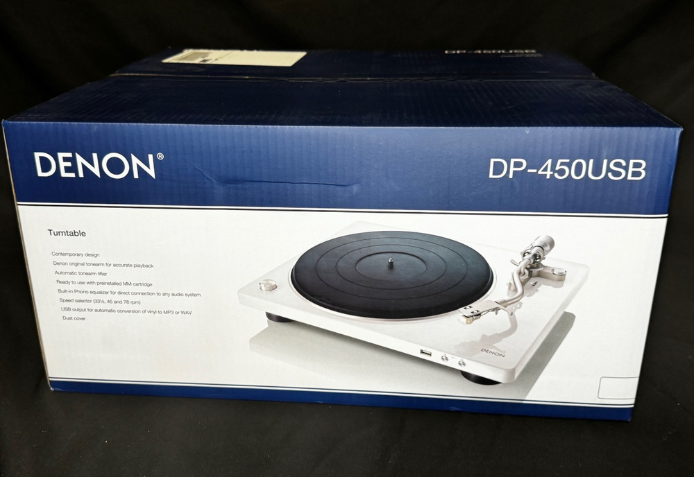 Denon DP-450USB Turntable - White