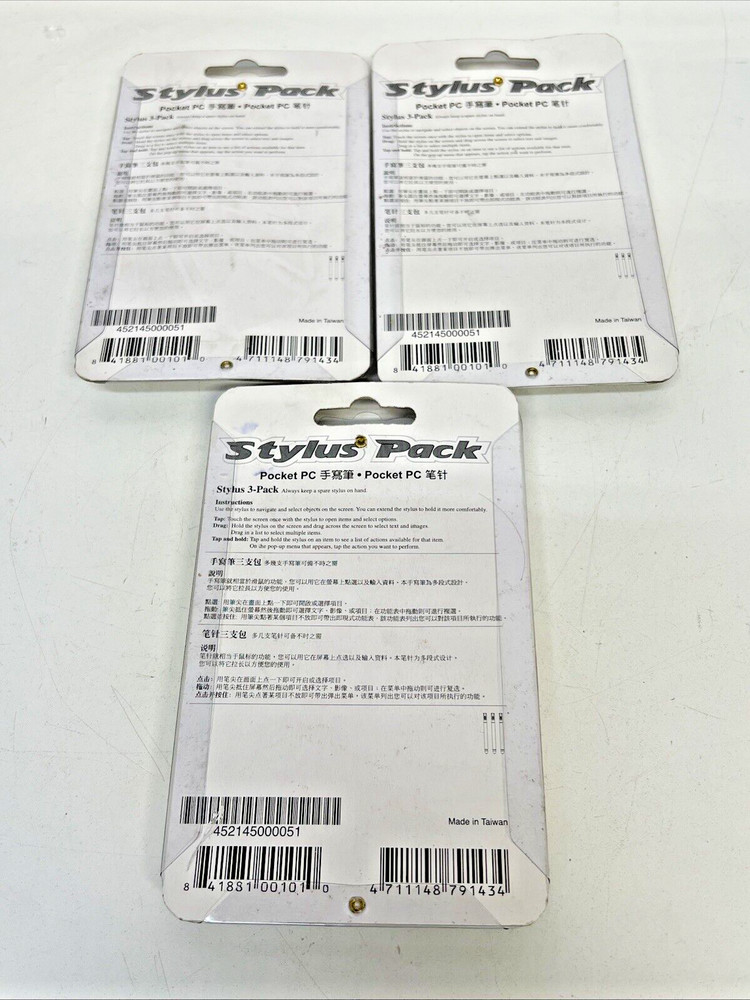 3x Pack, Stylus 3-Pack pocket PC To Navigate and Select Object on the Screen