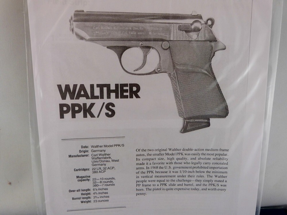 WALTHER PPK/S HAND GUN BREAK DOWN INSTRUCTION KIT