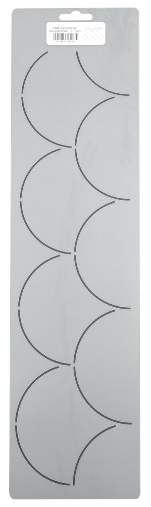 Quilting Stencils Clamshells Quilt Pattern Background & Scallop Border Template