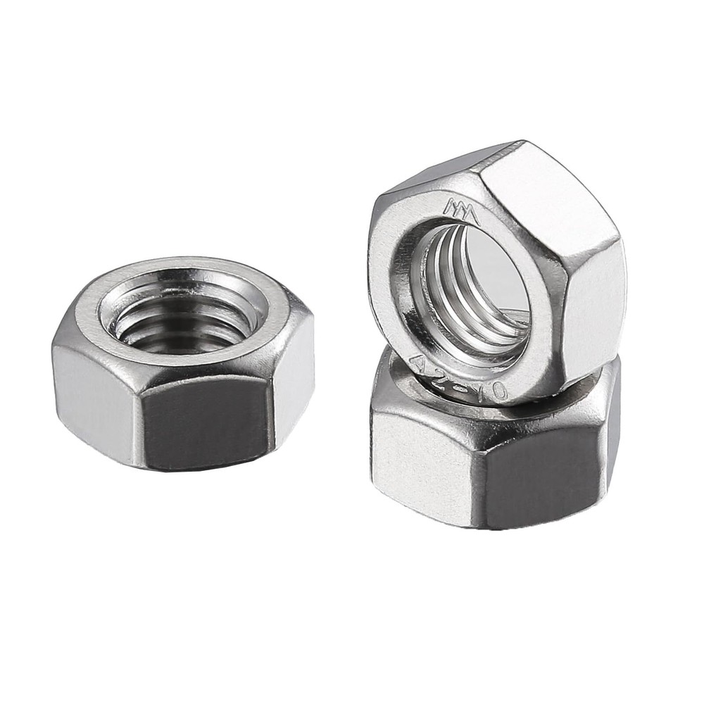 1/4-20 304 Stainless Steel Hex-Nuts 50pcs