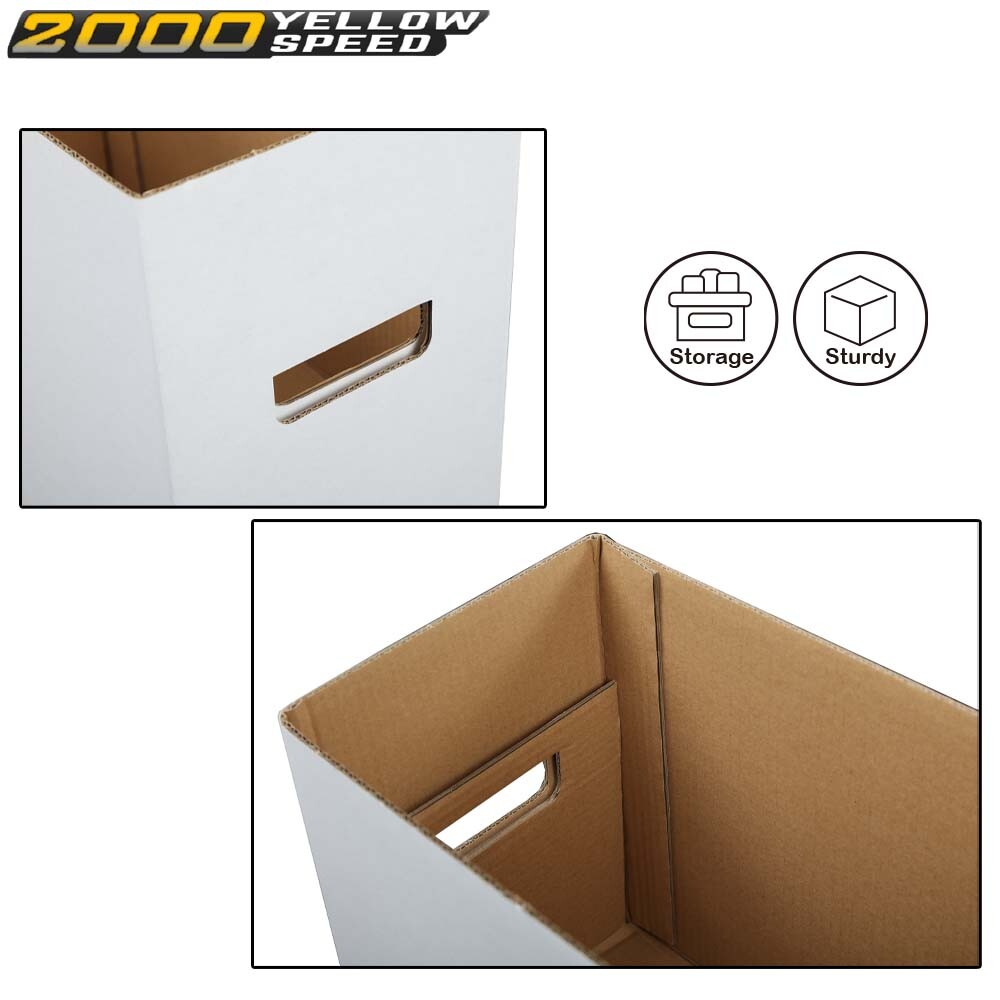 Short Comic Book White Storage Box Holds 150-175 Comics 5Pcs