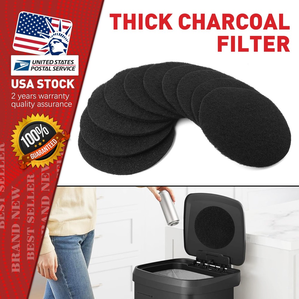 10x High-quality Durable Round Activated carbon Compost Bin Filter 6.7inch