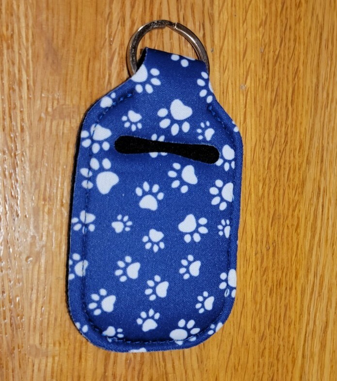 Neoprene Sanitizer Holder Keychain 