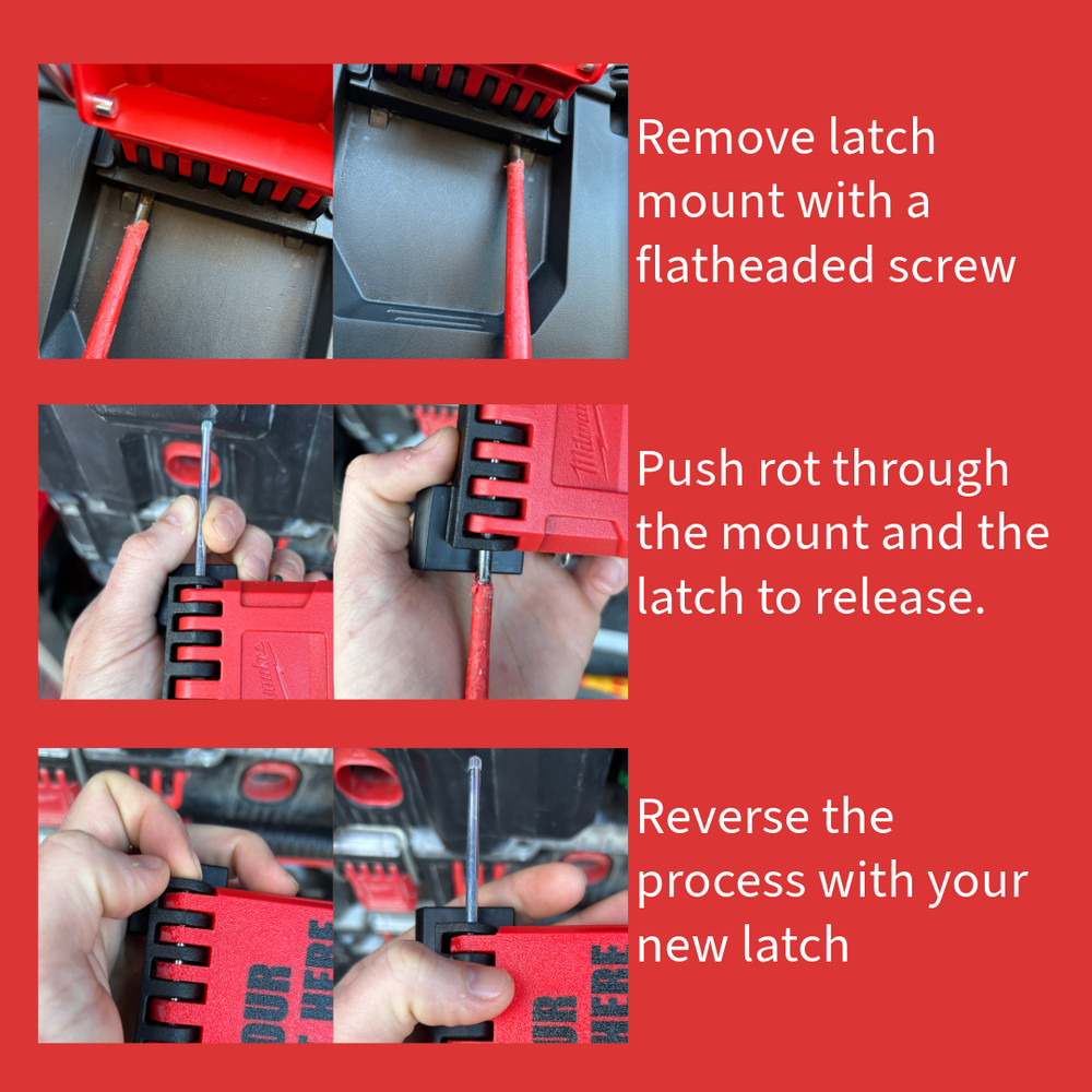 Replacement Latch for Milwaukee Compact Toolbox – Custom Text & Color Options!