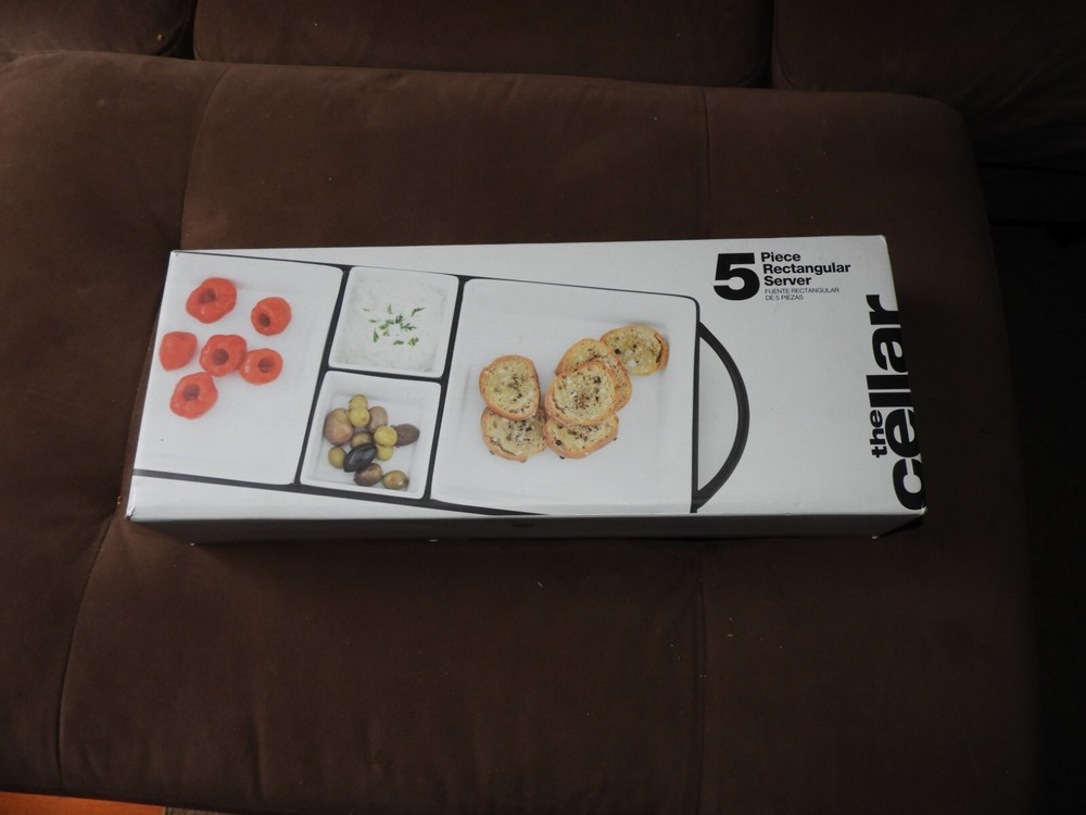 The Cellar whitewear 5 peice Server set Open box Never used Macy's