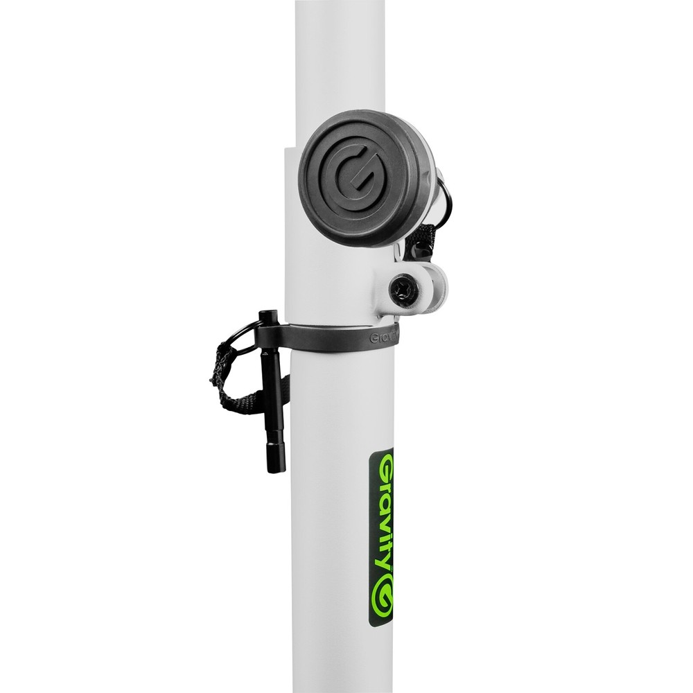 Gravity GLS431W White Square Base Lighting Stands with Cables