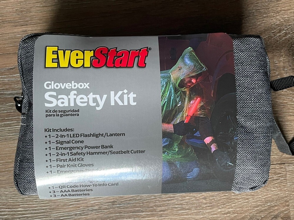 EverStart Roadside Safety Kit Multi Functional Roadside Emergency Kit Glovebox