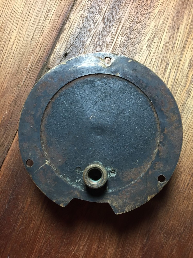 Solid Brass Antique Pressure Gauge From An Old Tugboat