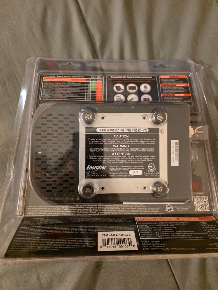 Energizer EN500 500 Watt Power Inverter