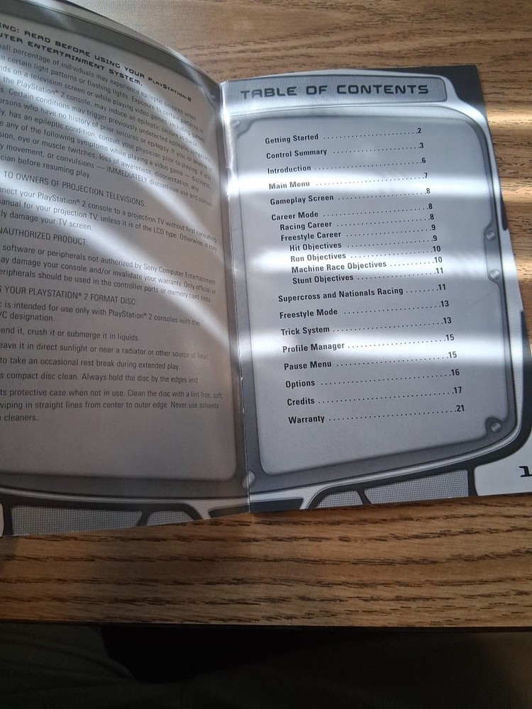 MX Unleashed PS2 MANUAL ONLY Authentic Insert