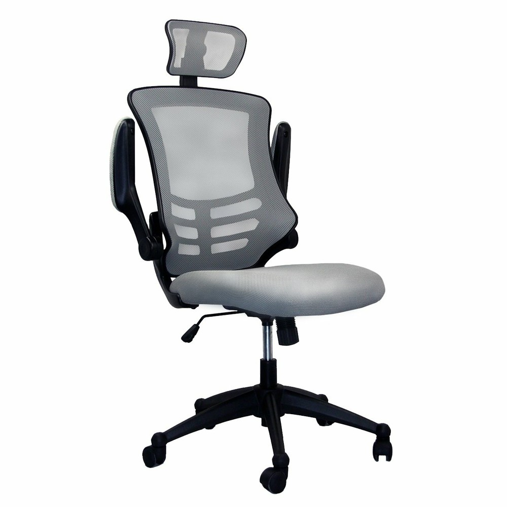 Techni Mobili Modern Mesh Back Task Chair w/ Flip-up Armrest & Hight Adjustment