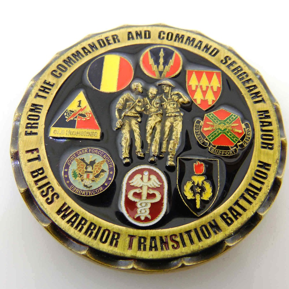 FT BLISS WARRIOR TRANSITION BATTALION WARRIOR TRANSITION BN  CHALLENGE COIN