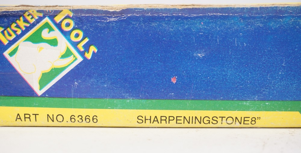 Vintage Original Tusker Tools 6366 Sharpening Stone With Original Packaging