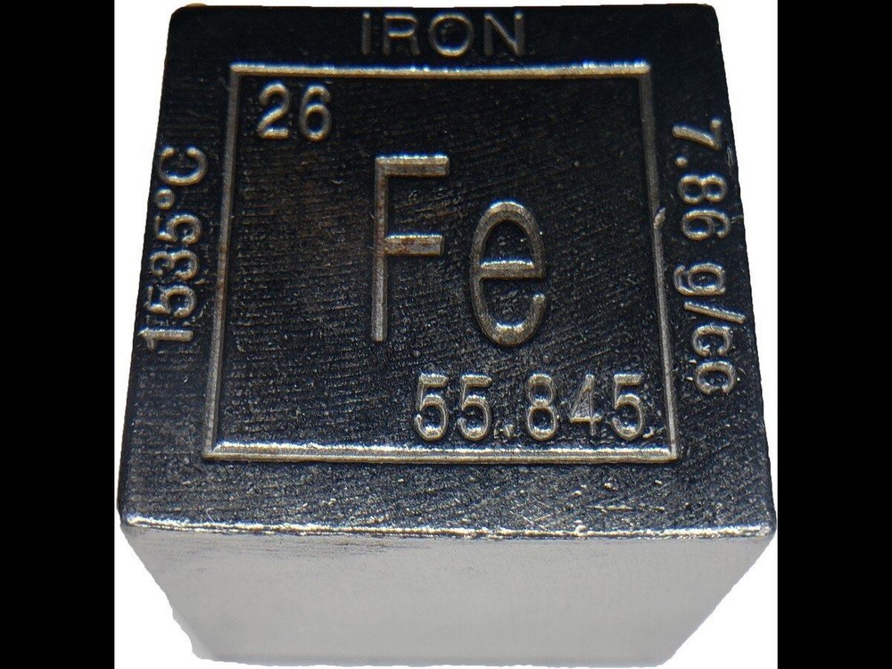 Elemental Cube Collection: 1.25 Inch Solid Iron Cube