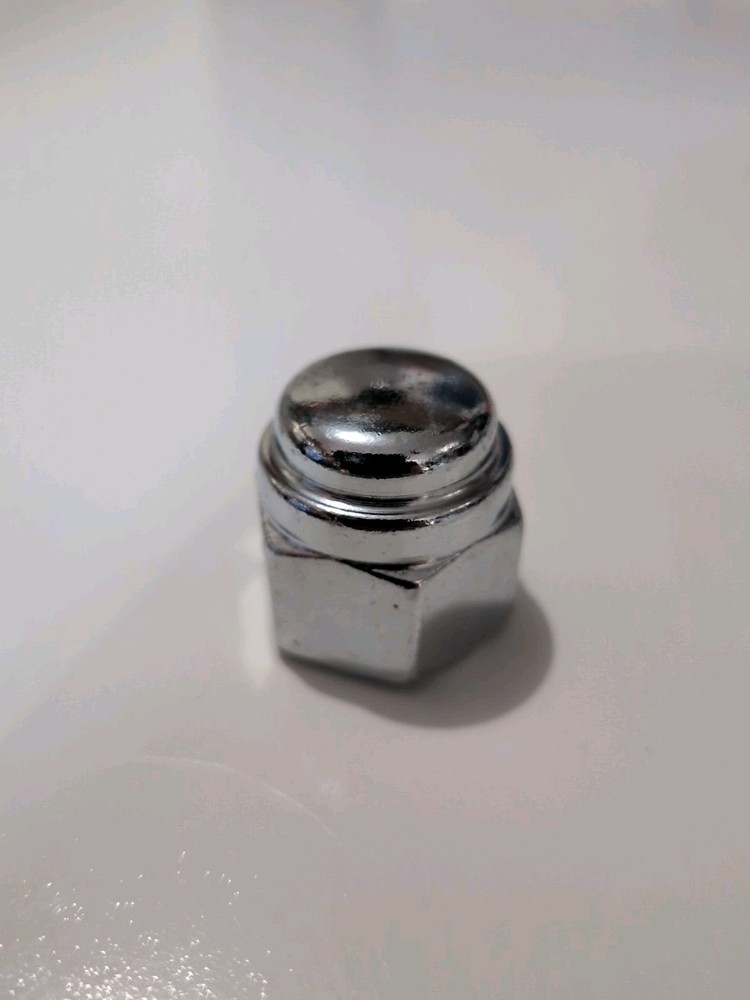 Chrome Flat Acorn Cap Nut 1/4-24