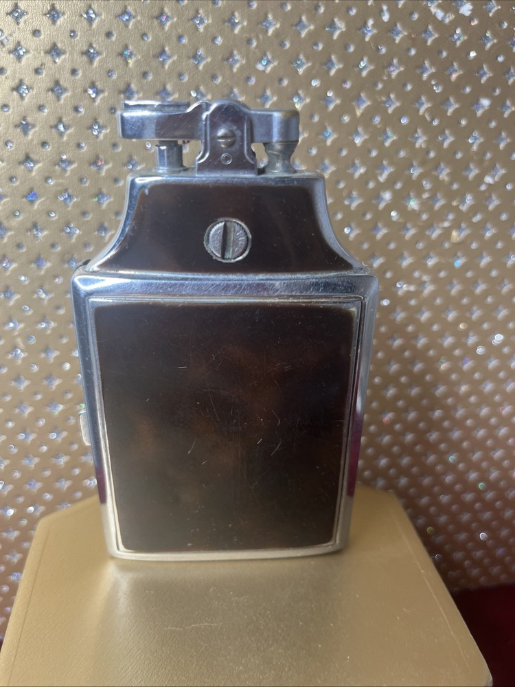 Vintage Art Deco Ronson Brown /Silver Master Cigarette Case with Lighter.