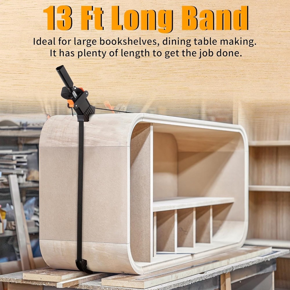 Quick Release Strap Clamps for Woodworking - 8 Pack Adjustable Frame Tool