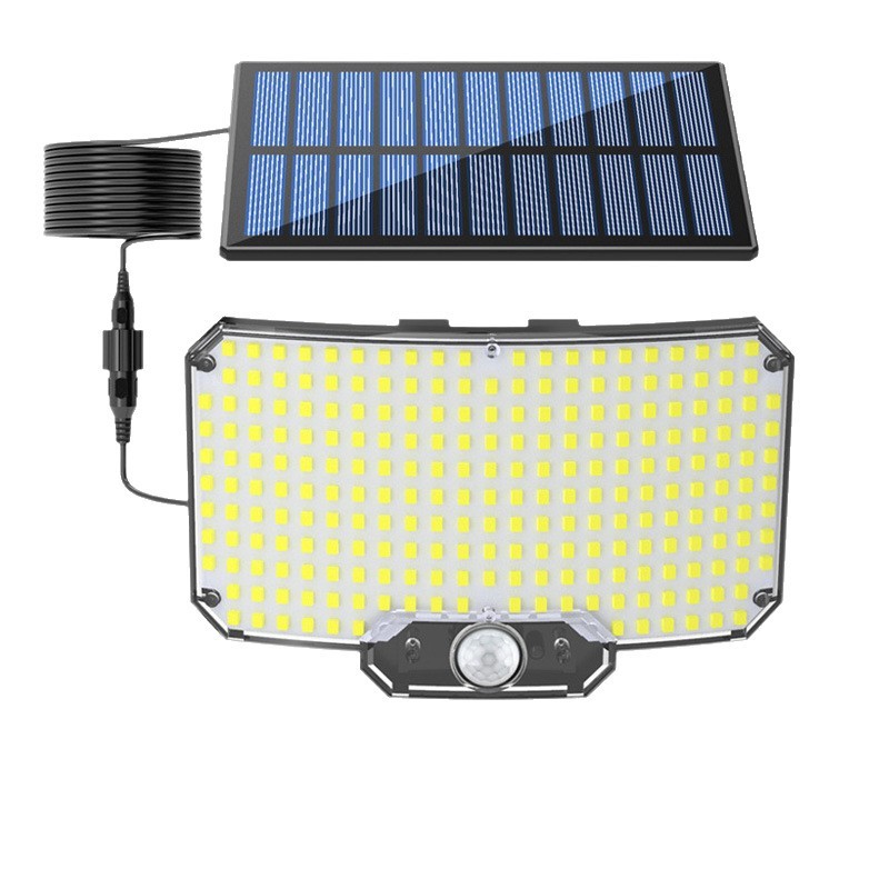 Solar Powered Split Wall Lantern - Remote Control Motion Sensor Outdoor