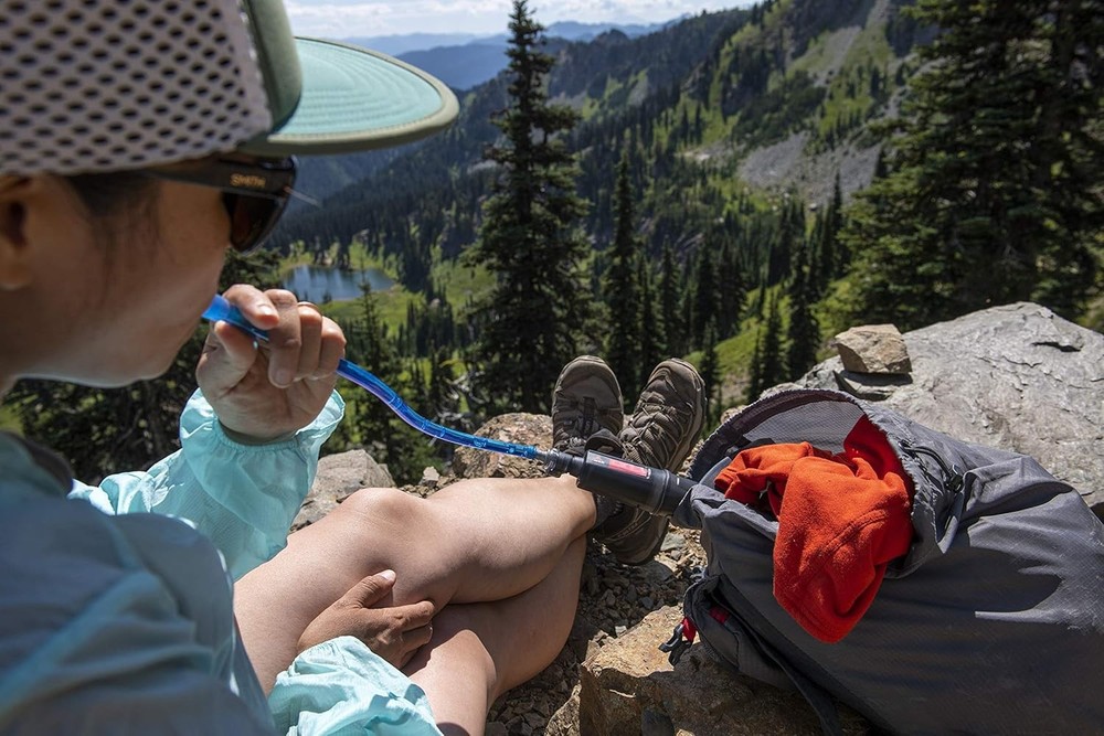 MSR Thru-Link Inline Water Filter Hydration Pack Compatible High Flow Camping