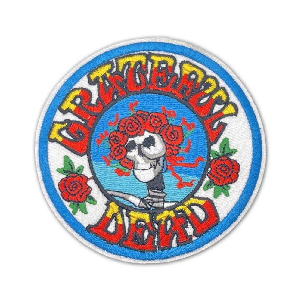 Grateful Dead Round Circle Patch Iron On Sew Dead head