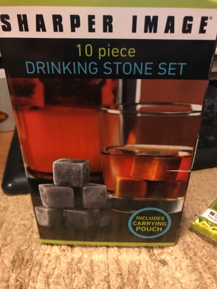 Drinking Stone Set ------10 Piece ---SHARPER IMAGE