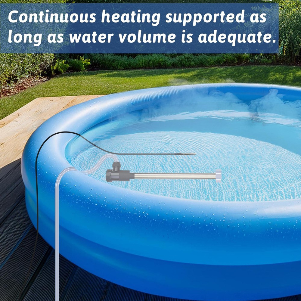 1300W Immersion Water Heater Portable Electric Hot Tub & Bucket Submersible W...