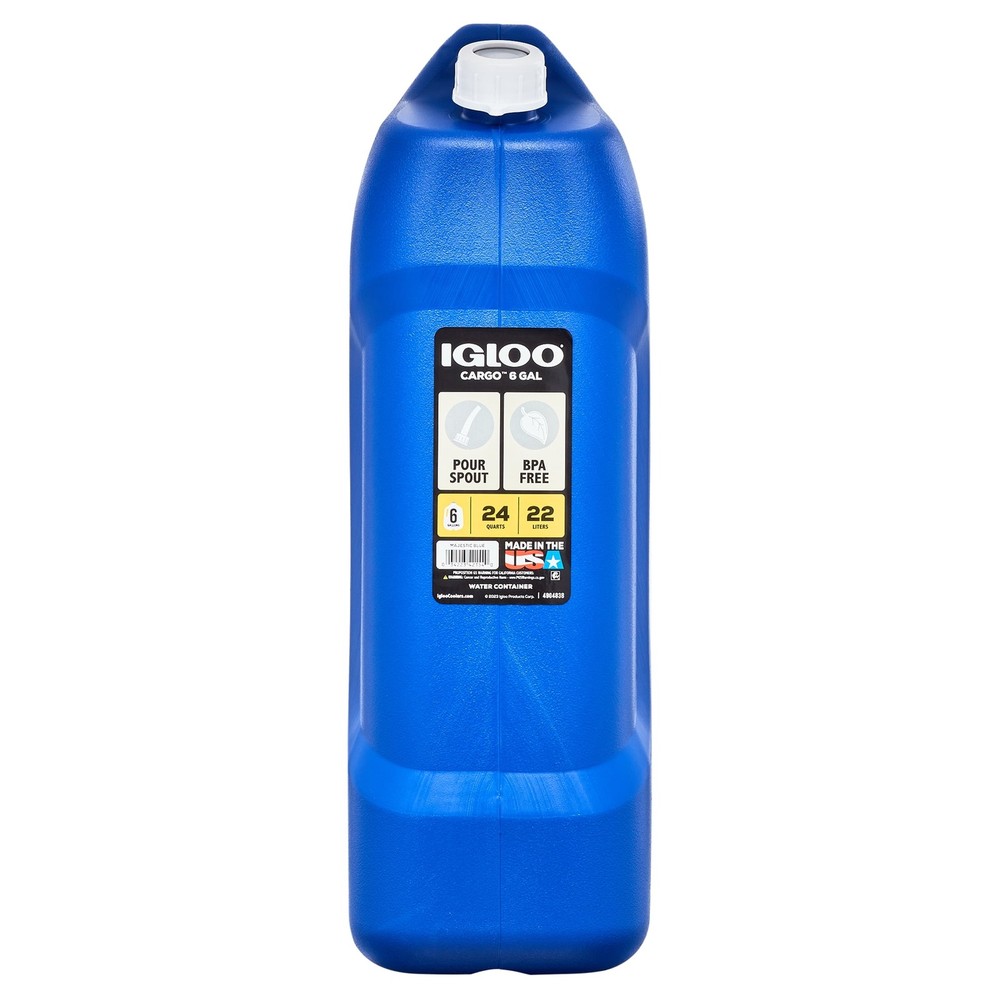 (2 Pack) 6 Gallon Camping Water Storage Container, Blue