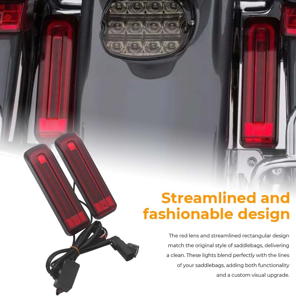 2pc Saddlebag LED Insert Light for Harley Electra Glide FLHTCU/I FLHTK 2014-24
