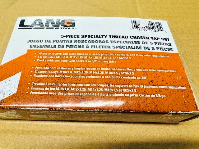 Lang 1030 5 Piece Spark Plug Thread Chaser Tap Set